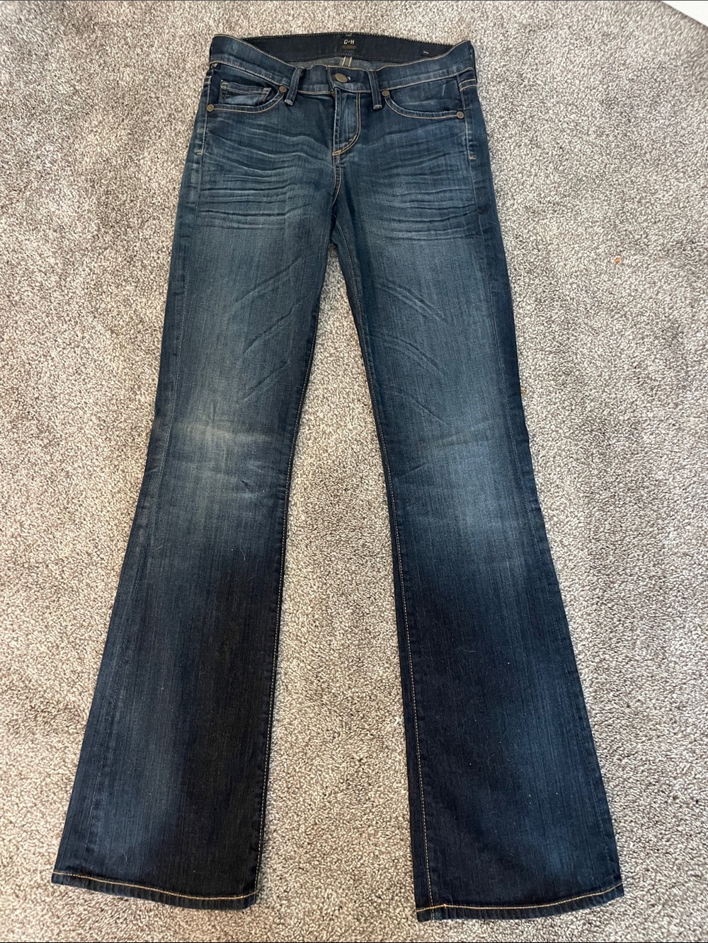 Citizens of Humanity- DITA Petite -  Dark Blue Bootcut Jeans
